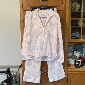 Victoria's Secret Light Pink Striped Top